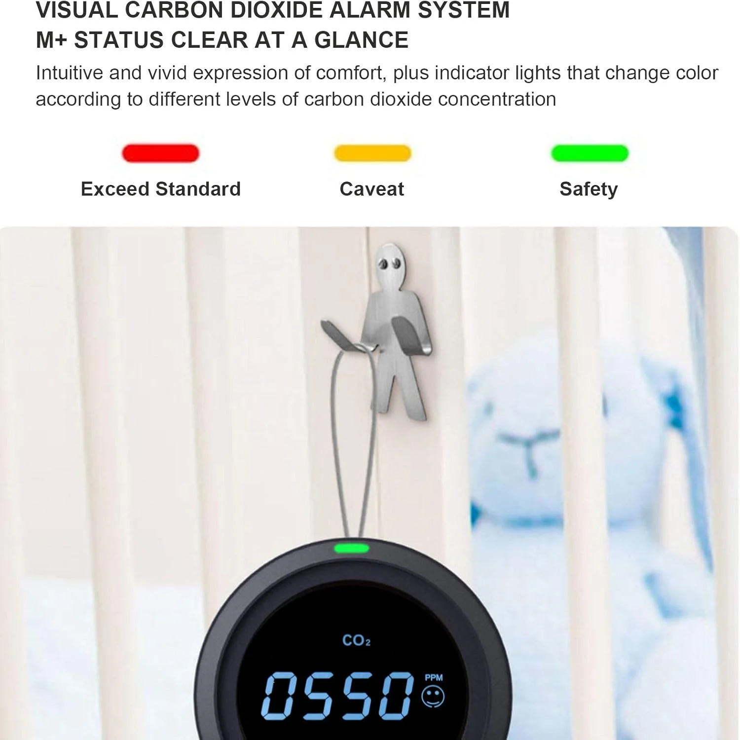 نمایشگر کیفیت هوا HANEFRE CO2، سبک وزن و هوشمند، کوچک و مناسب برای فضای باز نمایشگر کیفیت هوا HANEFRE CO2، سبک وزن و هوشمند، کوچک و مناسب برای فضای باز