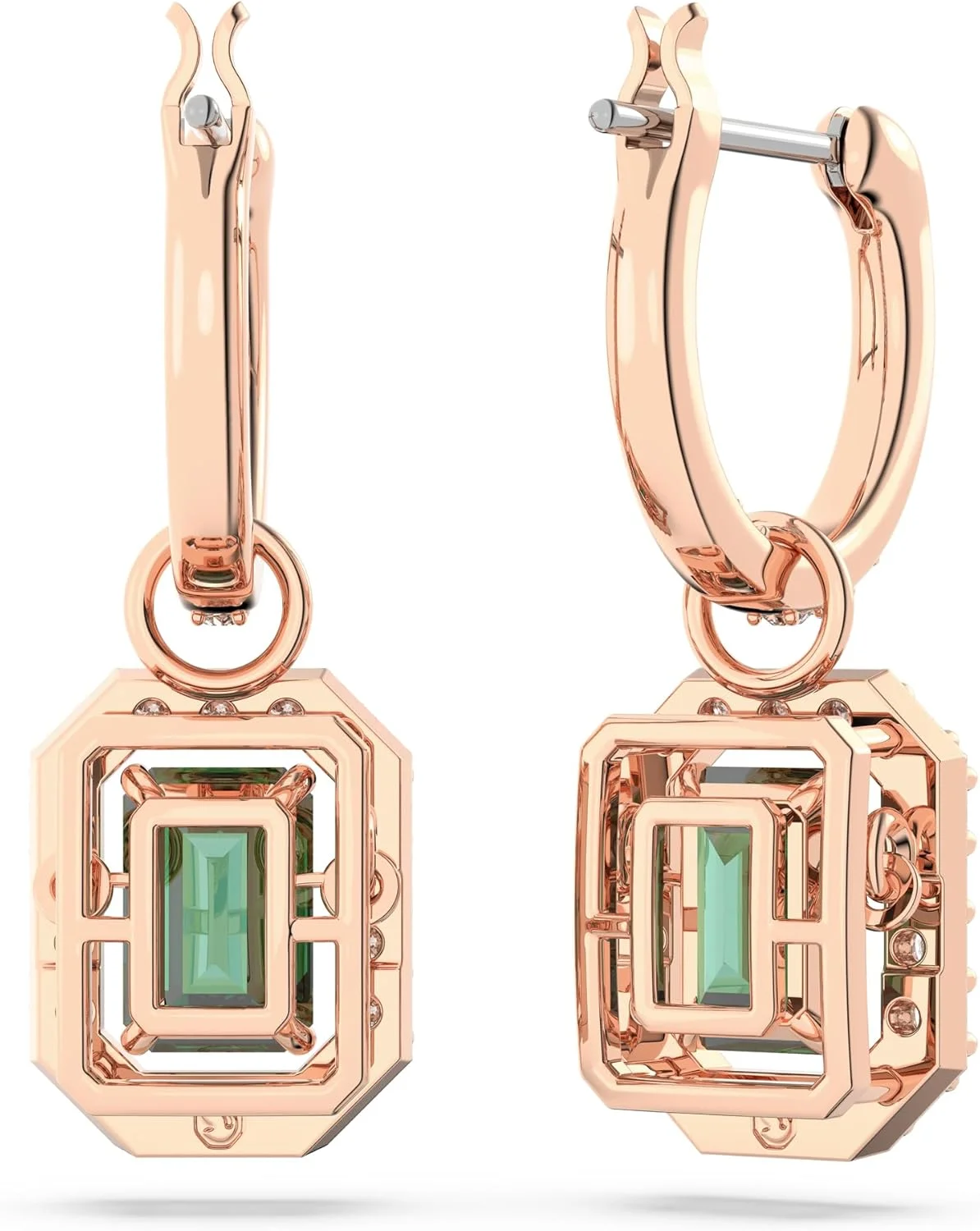 گوشواره آویز سواروسکی Millenia، برش هشت ضلعی، سبز، روکش طلایی رزگلد، بزرگ (5650068) گوشواره آویز سواروسکی Millenia، برش هشت ضلعی، سبز، روکش طلایی رزگلد، بزرگ (5650068)