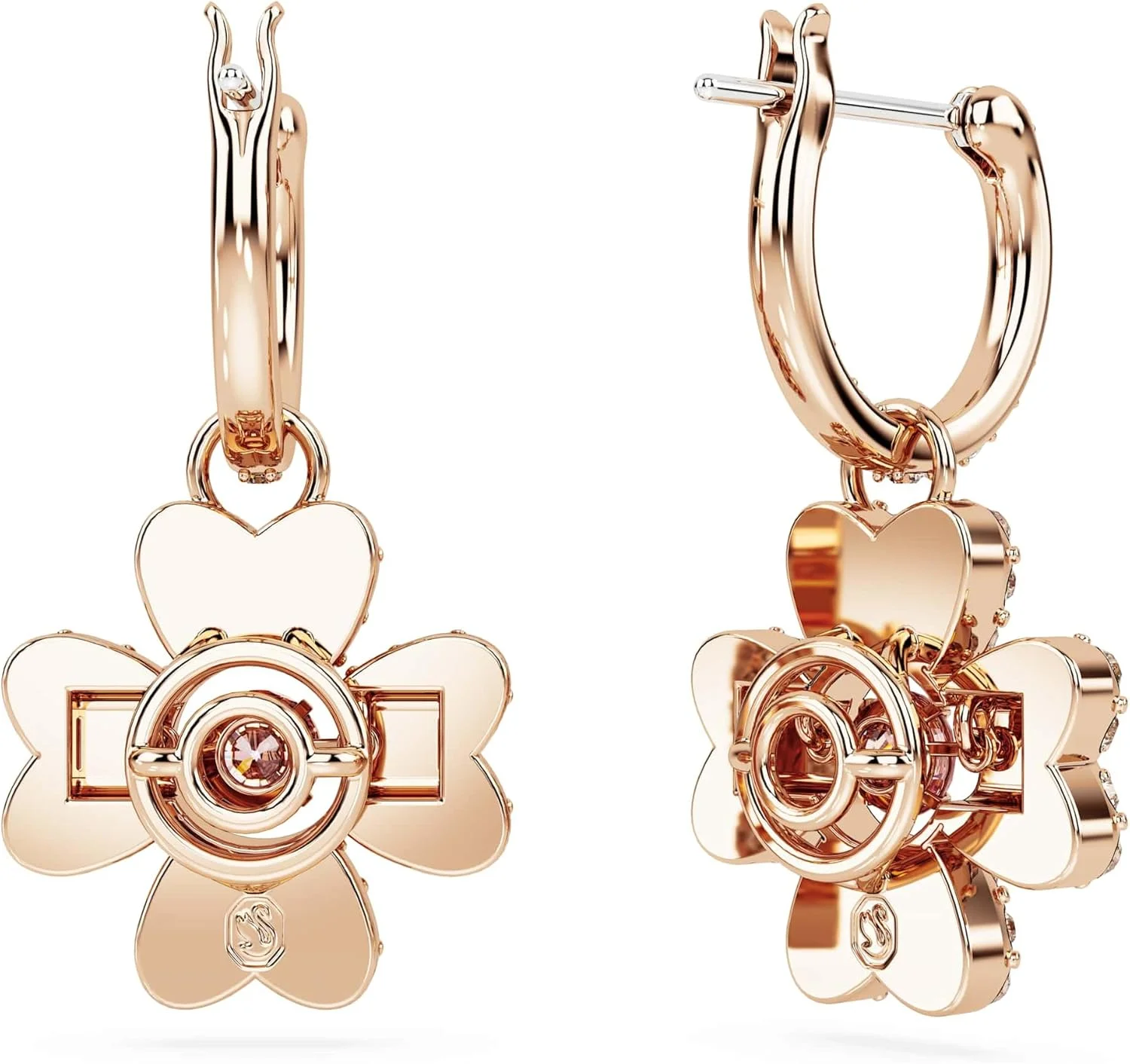 گوشواره آویز سواروسکی مدل Idyllia، شبدر، سفید، با روکش طلای رزگلد گوشواره آویز سواروسکی مدل Idyllia، شبدر، سفید، با روکش طلای رزگلد