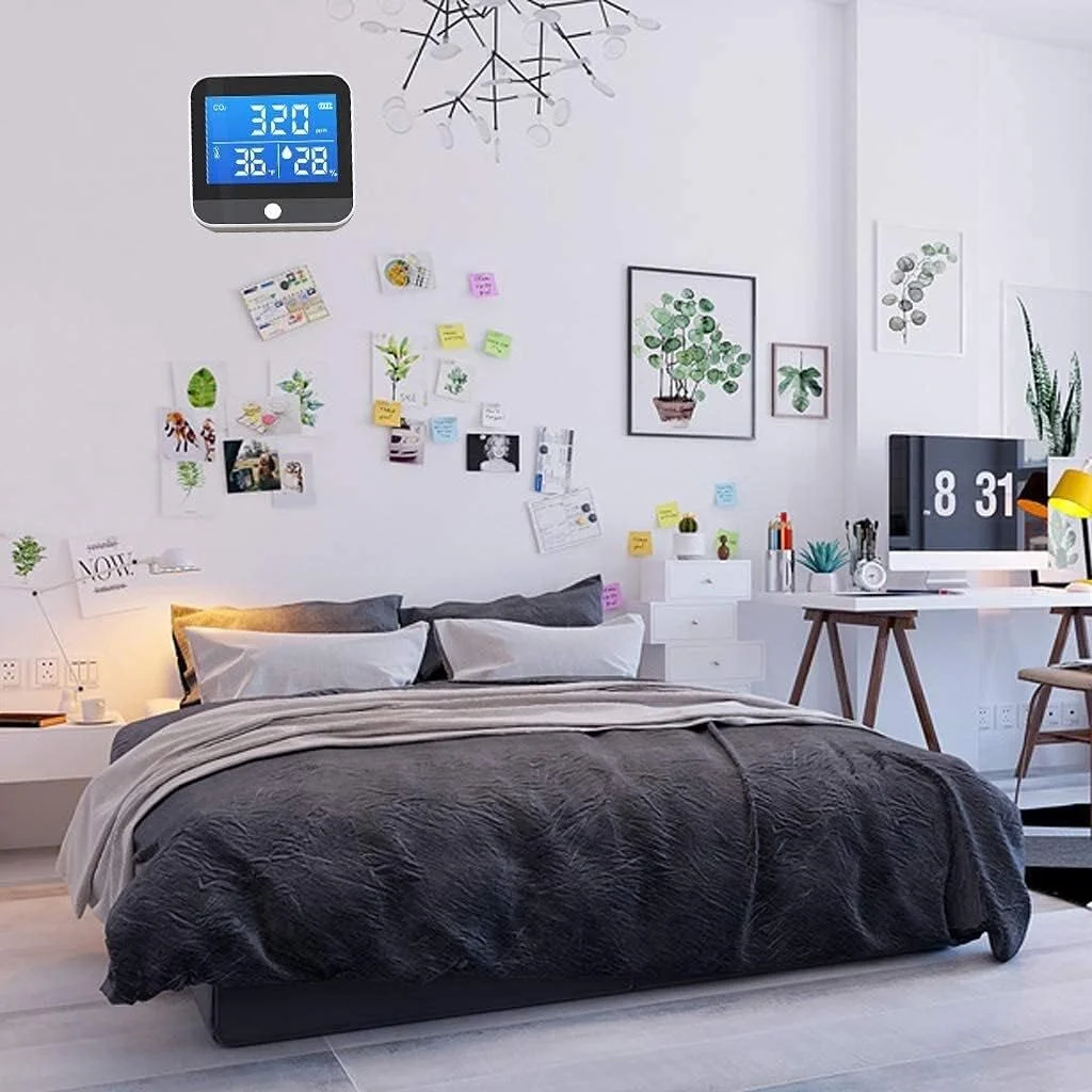 مانیتور کیفیت هوای داخل ساختمان JJJ، سنجش CO2، دما، رطوبت، دی اکسید کربن، سنسور آلودگی گاز مانیتور کیفیت هوای داخل ساختمان JJJ، سنجش CO2، دما، رطوبت، دی اکسید کربن، سنسور آلودگی گاز