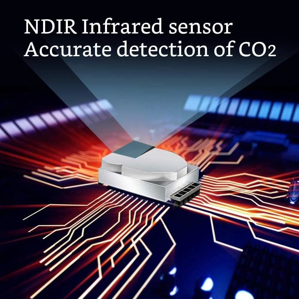 دتکتور دی اکسید کربن JJJ با قابلیت نصب روی دیوار، سنجش دما و رطوبت، مانیتور کیفیت هوا، سنسور NDIR، محدوده 0 تا 5000ppm، دقت بالا دتکتور دی اکسید کربن JJJ با قابلیت نصب روی دیوار، سنجش دما و رطوبت، مانیتور کیفیت هوا، سنسور NDIR، محدوده 0 تا 5000ppm، دقت بالا