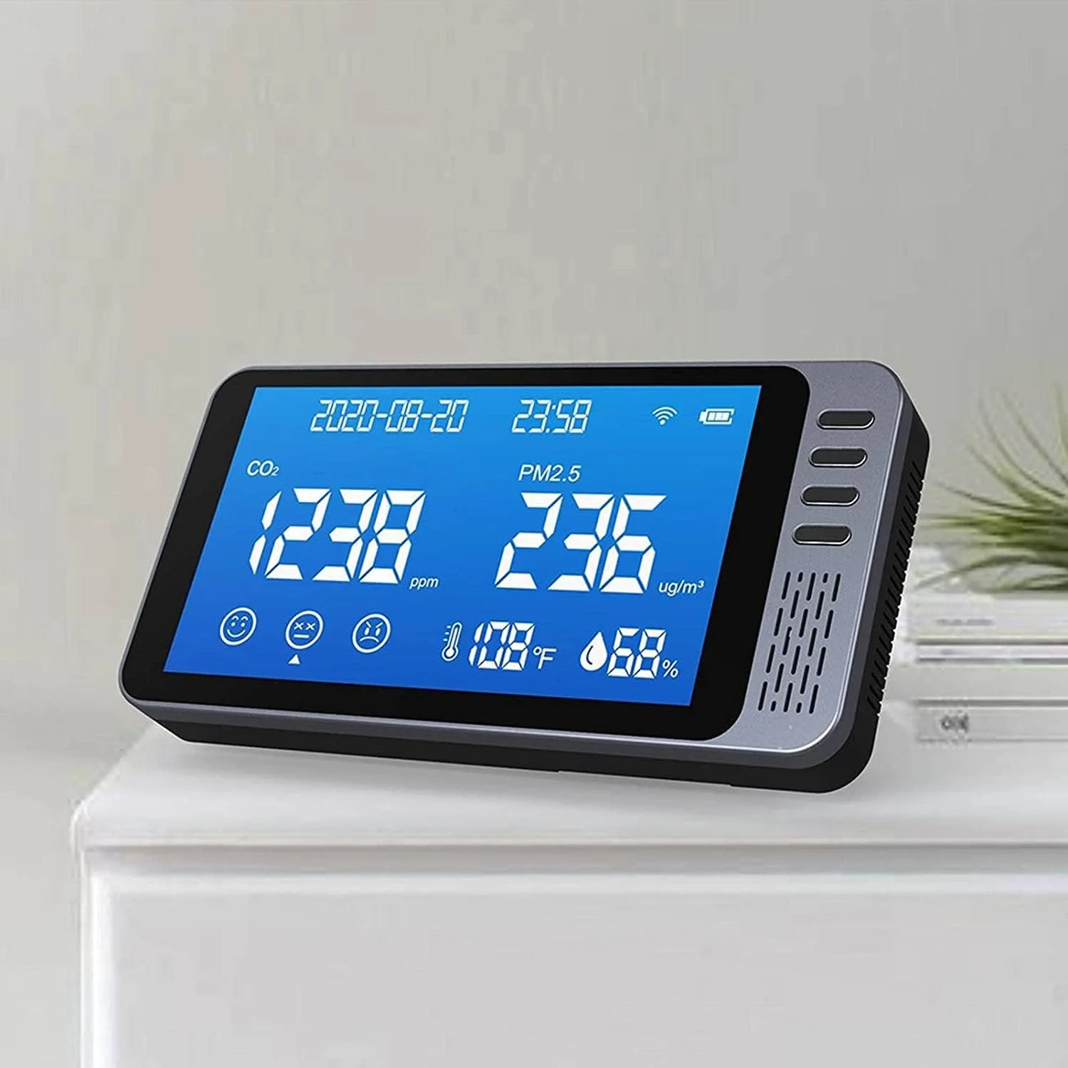 دتکتور کیفیت هوای داخلی JJJ، مانیتور دیواری PM2.5 دی اکسید کربن دتکتور کیفیت هوای داخلی JJJ، مانیتور دیواری PM2.5 دی اکسید کربن