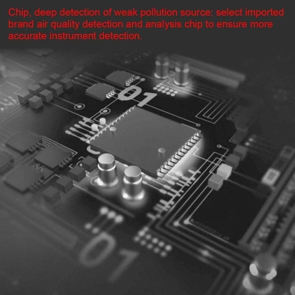 مانیتور کیفیت هوا JJJ، آشکارساز آلودگی کیفیت هوای داخلی برای فرمالدئید (HCHO)، مناسب برای خانه و دفتر کار، مشکی مانیتور کیفیت هوا JJJ، آشکارساز آلودگی کیفیت هوای داخلی برای فرمالدئید (HCHO)، مناسب برای خانه و دفتر کار، مشکی