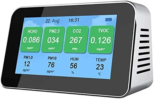 دستگاه سنجش کیفیت هوا LXT PANDA، دستگاه تشخیص هوای چند منظوره 12 در 1 با باتری قابل شارژ، سنسور PM2.5 PM10 PM1.0 TVOC AQI دما و رطوبت برای خانه، دفتر، ماشین و مناسبت های مختلف. دستگاه سنجش کیفیت هوا LXT PANDA، دستگاه تشخیص هوای چند منظوره 12 در 1 با باتری قابل شارژ، سنسور PM2.5 PM10 PM1.0 TVOC AQI دما و رطوبت برای خانه، دفتر، ماشین و مناسبت های مختلف.