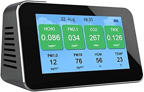 دستگاه سنجش کیفیت هوا LXT PANDA، دستگاه تشخیص هوای چند منظوره 12 در 1 با باتری قابل شارژ، سنسور PM2.5 PM10 PM1.0 TVOC AQI دما و رطوبت برای خانه، دفتر، ماشین و مناسبت های مختلف. دستگاه سنجش کیفیت هوا LXT PANDA، دستگاه تشخیص هوای چند منظوره 12 در 1 با باتری قابل شارژ، سنسور PM2.5 PM10 PM1.0 TVOC AQI دما و رطوبت برای خانه، دفتر، ماشین و مناسبت های مختلف.