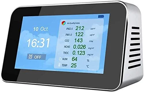 دستگاه سنجش کیفیت هوا LXT PANDA، دستگاه تشخیص هوای چند منظوره 12 در 1 با باتری قابل شارژ، سنسور PM2.5 PM10 PM1.0 TVOC AQI دما و رطوبت برای خانه، دفتر، ماشین و مناسبت های مختلف. دستگاه سنجش کیفیت هوا LXT PANDA، دستگاه تشخیص هوای چند منظوره 12 در 1 با باتری قابل شارژ، سنسور PM2.5 PM10 PM1.0 TVOC AQI دما و رطوبت برای خانه، دفتر، ماشین و مناسبت های مختلف.