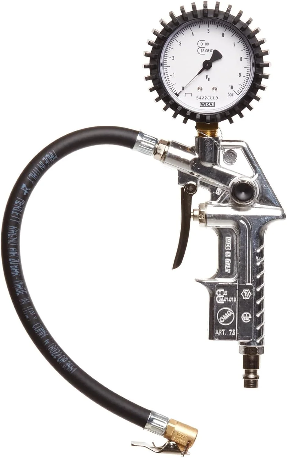 بادکننده تایر میشلن با گیج فشار برای کمپرسورها، تفنگ بادکننده تایر هومولوگ با شلنگ، گیج فشار تایر، حداکثر فشار 10 بار بادکننده تایر میشلن با گیج فشار برای کمپرسورها، تفنگ بادکننده تایر هومولوگ با شلنگ، گیج فشار تایر، حداکثر فشار 10 بار