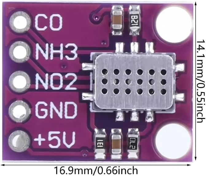ماژول تشخیص چندگانه MICS-6814 CO VOC NH3 برای هوای صنعتی داخلی با مصرف انرژی پایین ماژول تشخیص چندگانه MICS-6814 CO VOC NH3 برای هوای صنعتی داخلی با مصرف انرژی پایین
