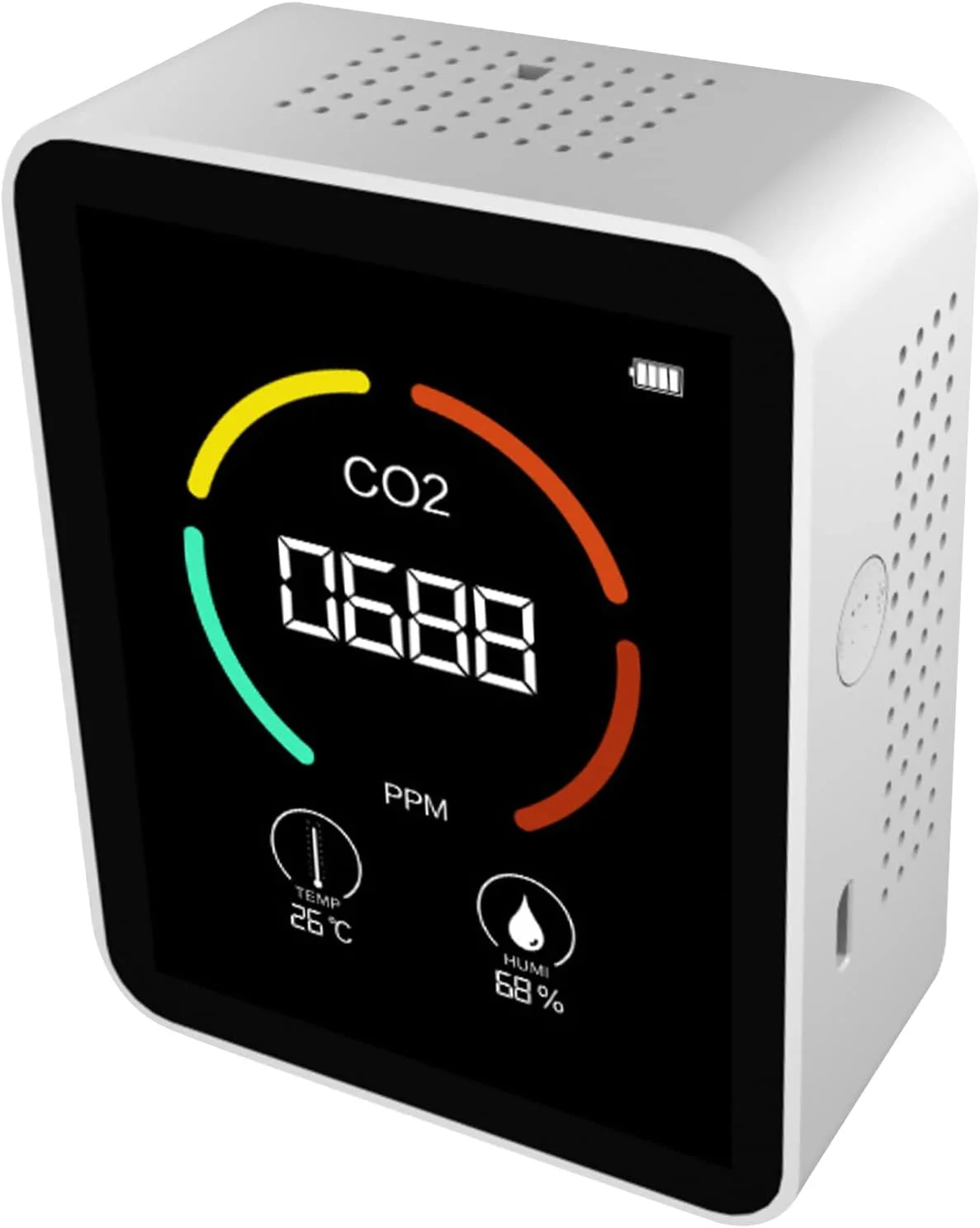 دستگاه سنجش کیفیت هوا Morelian، مانیتور دی اکسید کربن، دماسنج دیجیتال 3 در 1 برای تست دما، رطوبت و دی اکسید کربن