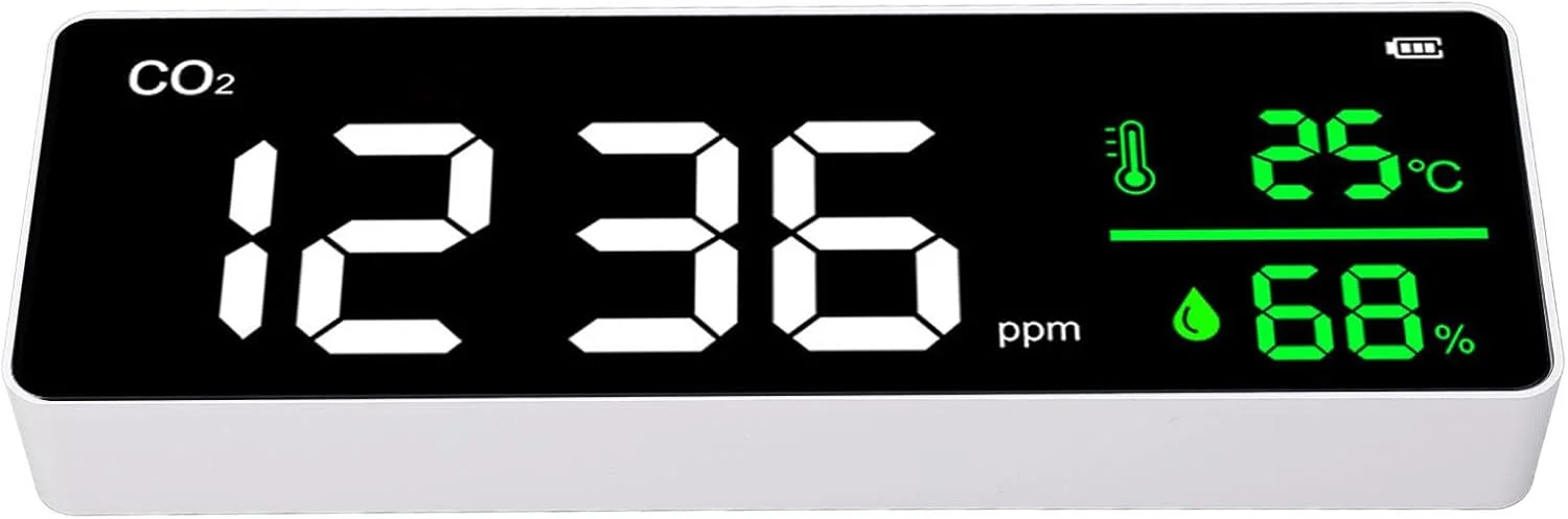 مانیتور CO2، مانیتور کیفیت هوای داخل ساختمان، ردیاب دما و رطوبت، صفحه نمایش LCD با کیفیت HD قابل نصب روی دیوار، پیش فرض مانیتور CO2، مانیتور کیفیت هوای داخل ساختمان، ردیاب دما و رطوبت، صفحه نمایش LCD با کیفیت HD قابل نصب روی دیوار، پیش فرض