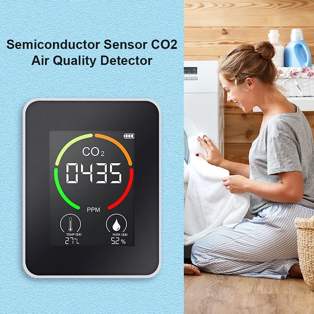 مانیتور CO2 داخلی، ردیاب دی اکسید کربن/دما/رطوبت، مانیتور کیفیت هوای رومیزی، متر CO2 سنسور مادون قرمز، تستر بازرسی هوا برای خانه، ماشین، دفتر، محدوده اندازه گیری 400-5000 PPM مانیتور CO2 داخلی، ردیاب دی اکسید کربن/دما/رطوبت، مانیتور کیفیت هوای رومیزی، متر CO2 سنسور مادون قرمز، تستر بازرسی هوا برای خانه، ماشین، دفتر، محدوده اندازه گیری 400-5000 PPM