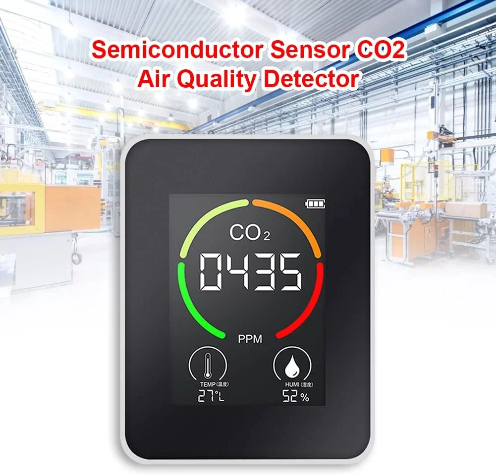 مانیتور CO2 داخلی، ردیاب دی اکسید کربن/دما/رطوبت، مانیتور کیفیت هوای رومیزی، متر CO2 سنسور مادون قرمز، تستر بازرسی هوا برای خانه، ماشین، دفتر، محدوده اندازه گیری 400-5000 PPM مانیتور CO2 داخلی، ردیاب دی اکسید کربن/دما/رطوبت، مانیتور کیفیت هوای رومیزی، متر CO2 سنسور مادون قرمز، تستر بازرسی هوا برای خانه، ماشین، دفتر، محدوده اندازه گیری 400-5000 PPM