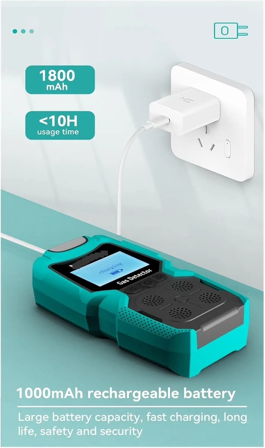 دستگاه تشخیص گاز چند منظوره هانزالا مدل MG10، آشکارساز گاز 4 در 1 H2S/CO/O2/CX، دارای ویبره، نمایشگر چشمک زن و آلارم بوق برای ایمنی دستگاه تشخیص گاز چند منظوره هانزالا مدل MG10، آشکارساز گاز 4 در 1 H2S/CO/O2/CX، دارای ویبره، نمایشگر چشمک زن و آلارم بوق برای ایمنی