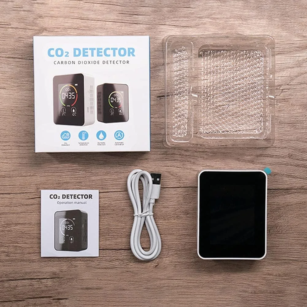مانیتور CO2 داخلی، ردیاب دی اکسید کربن/دما/رطوبت، مانیتور کیفیت هوای رومیزی، متر CO2 سنسور مادون قرمز، تستر بازرسی هوا برای خانه، ماشین، دفتر، محدوده اندازه گیری 400-5000 PPM مانیتور CO2 داخلی، ردیاب دی اکسید کربن/دما/رطوبت، مانیتور کیفیت هوای رومیزی، متر CO2 سنسور مادون قرمز، تستر بازرسی هوا برای خانه، ماشین، دفتر، محدوده اندازه گیری 400-5000 PPM