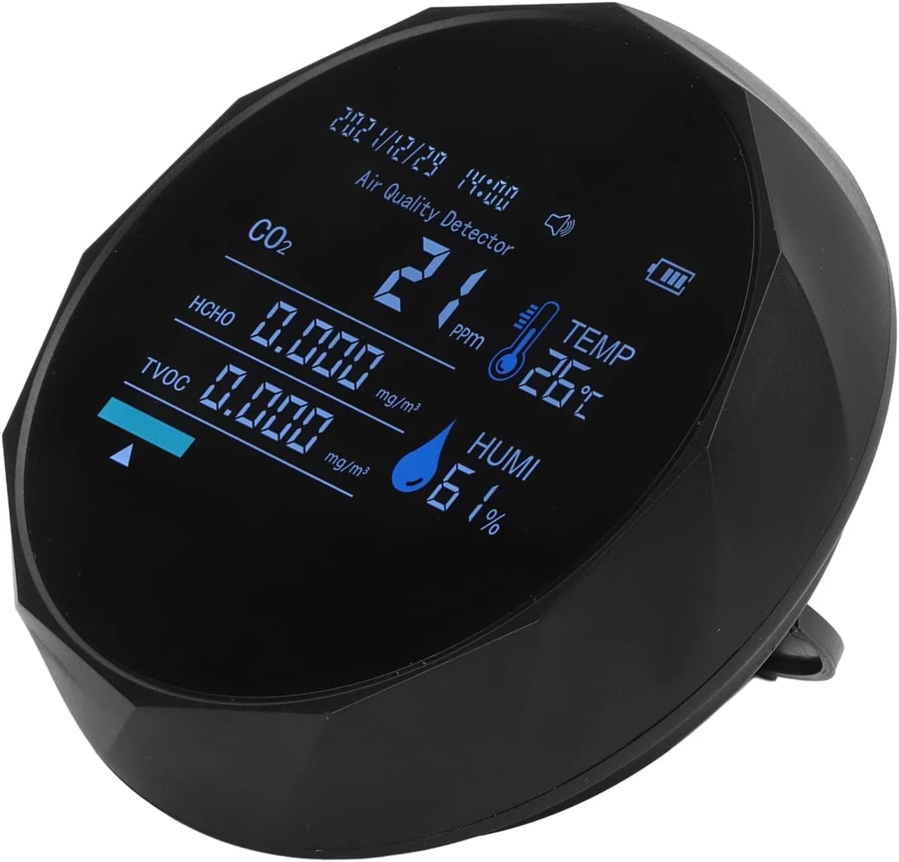 مانیتورینگ CO2، مانیتورینگ دقیق کیفیت هوا، CO2 هوشمند و پایدار داخلی (مشکی)