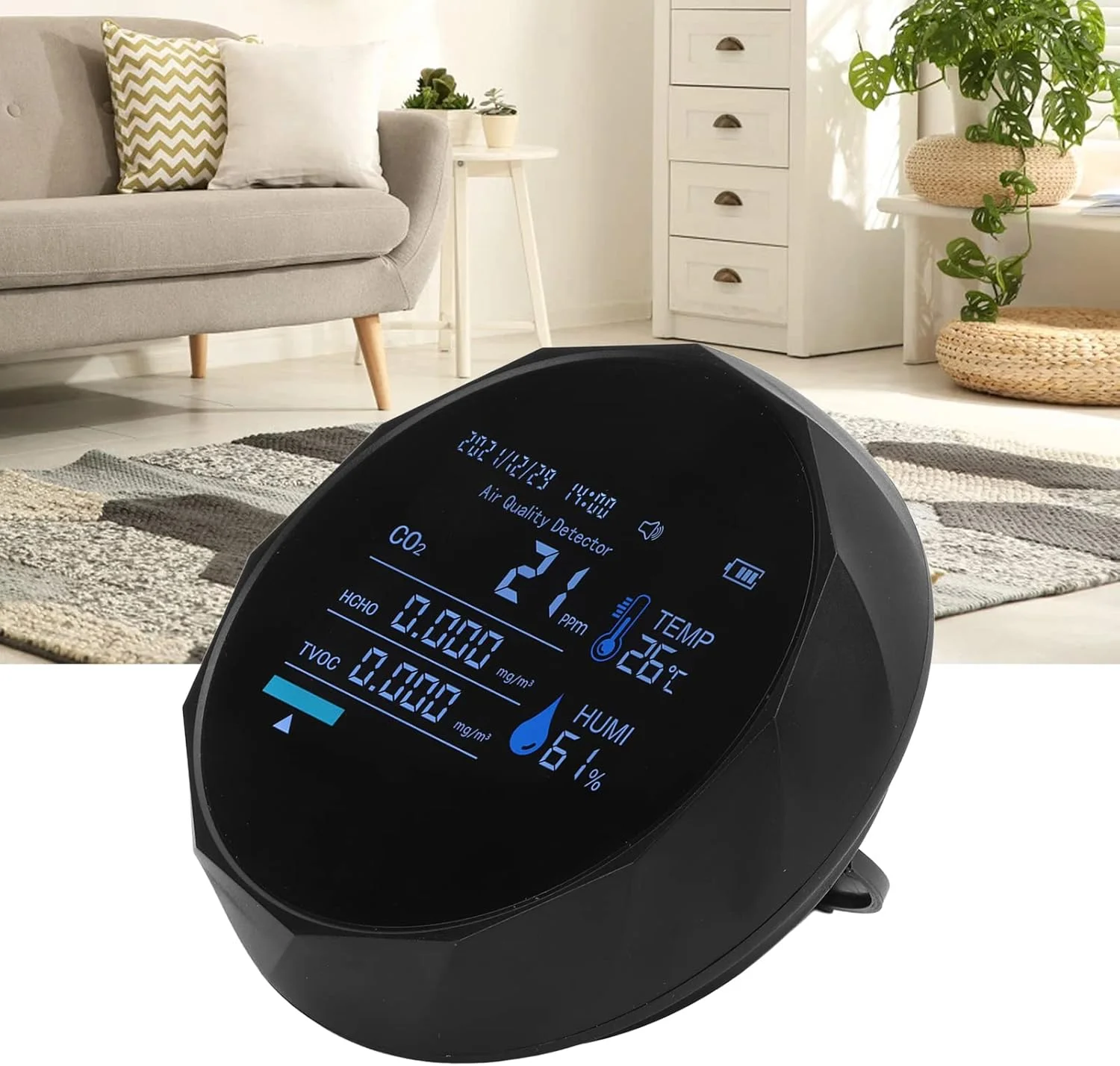 مانیتورینگ CO2، مانیتورینگ دقیق کیفیت هوا، CO2 هوشمند و پایدار داخلی (مشکی) مانیتورینگ CO2، مانیتورینگ دقیق کیفیت هوا، CO2 هوشمند و پایدار داخلی (مشکی)