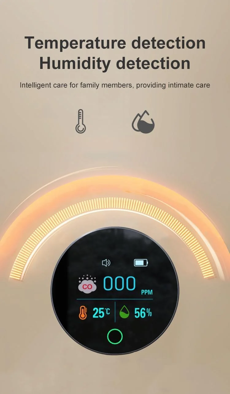 دستگاه تشخیص مونوکسید کربن، مانیتور کیفیت هوا با پایه مغناطیسی و آلارم بلند برای ایمنی خانه، کمپینگ، مسافرت و استفاده در فضای باز دستگاه تشخیص مونوکسید کربن، مانیتور کیفیت هوا با پایه مغناطیسی و آلارم بلند برای ایمنی خانه، کمپینگ، مسافرت و استفاده در فضای باز