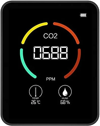 دستگاه سنجش کیفیت هوا، مانیتور دی اکسید کربن سه در یک، رطوبت سنج دی اکسید کربن، ابزار ترکیبی سنجش آلودگی، سنسور دما