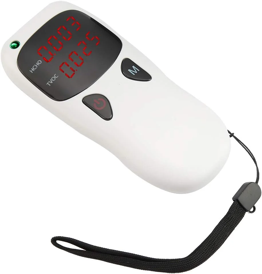 دستگاه سنجش HCHO و مانیتور TVOC با صفحه نمایش LED، ردیاب سبک وزن برای دفتر، اتاق نشیمن، اتاق خواب، ساخته شده از مواد ABS
