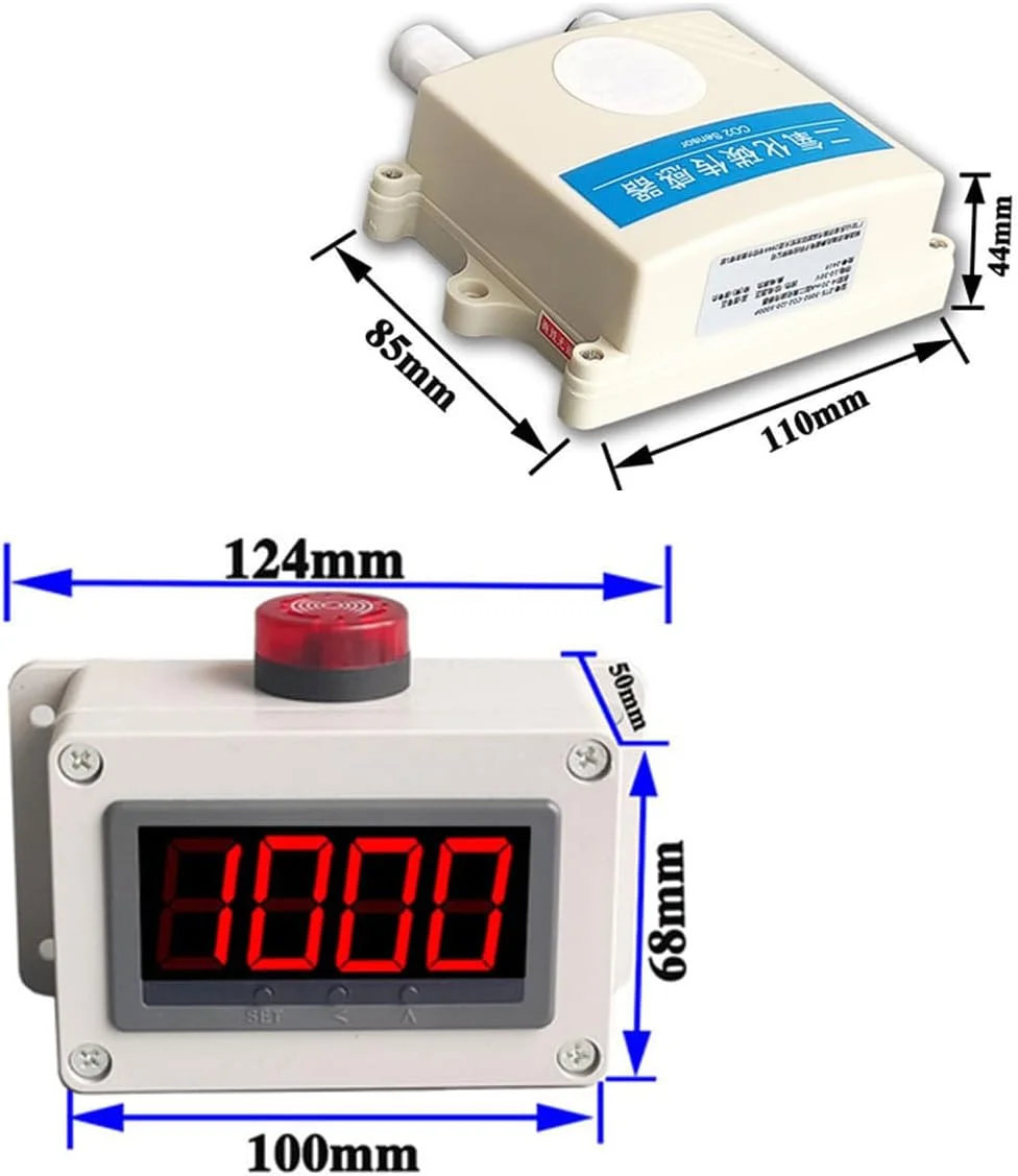 مانیتور CO2 قابل تنظیم بر اساس PPM، ردیاب دی اکسید کربن با سنسور، مانیتور هوشمند کیفیت هوای داخل خانه با آلارم 60 دسی بل، ضد آب و ضد گرد و غبار، پاسخ سریع و خطای کم مانیتور CO2 قابل تنظیم بر اساس PPM، ردیاب دی اکسید کربن با سنسور، مانیتور هوشمند کیفیت هوای داخل خانه با آلارم 60 دسی بل، ضد آب و ضد گرد و غبار، پاسخ سریع و خطای کم