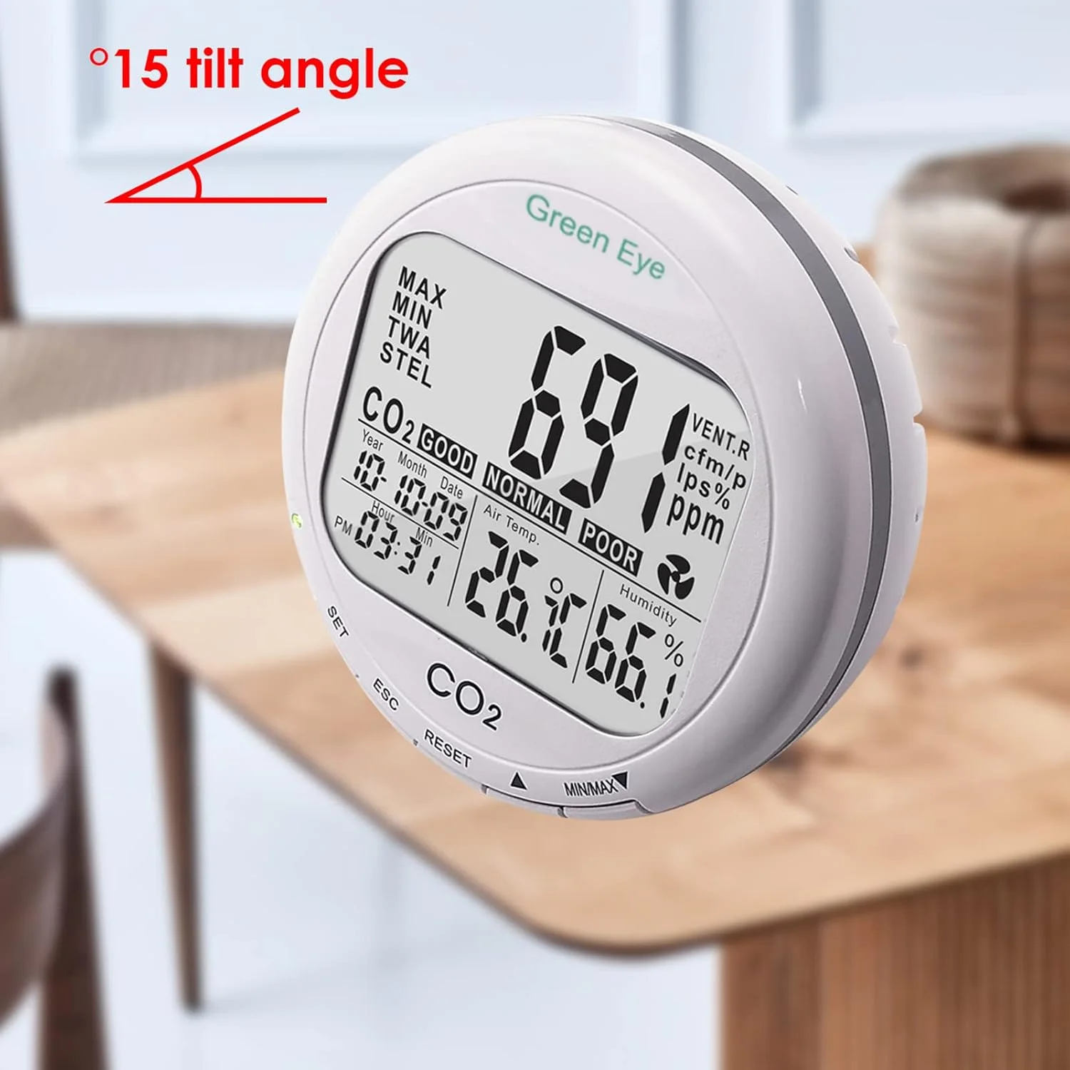 مانیتور CO2 با قابلیت ثبت داده، دستگاه اندازه گیری CO2 با نرم افزار ثبت اطلاعات و آلارم صوتی، مانیتور کیفیت هوا با قابلیت نمایش دی اکسید کربن، رطوبت و دما برای گلخانه، خانه، دفتر و غیره مانیتور CO2 با قابلیت ثبت داده، دستگاه اندازه گیری CO2 با نرم افزار ثبت اطلاعات و آلارم صوتی، مانیتور کیفیت هوا با قابلیت نمایش دی اکسید کربن، رطوبت و دما برای گلخانه، خانه، دفتر و غیره