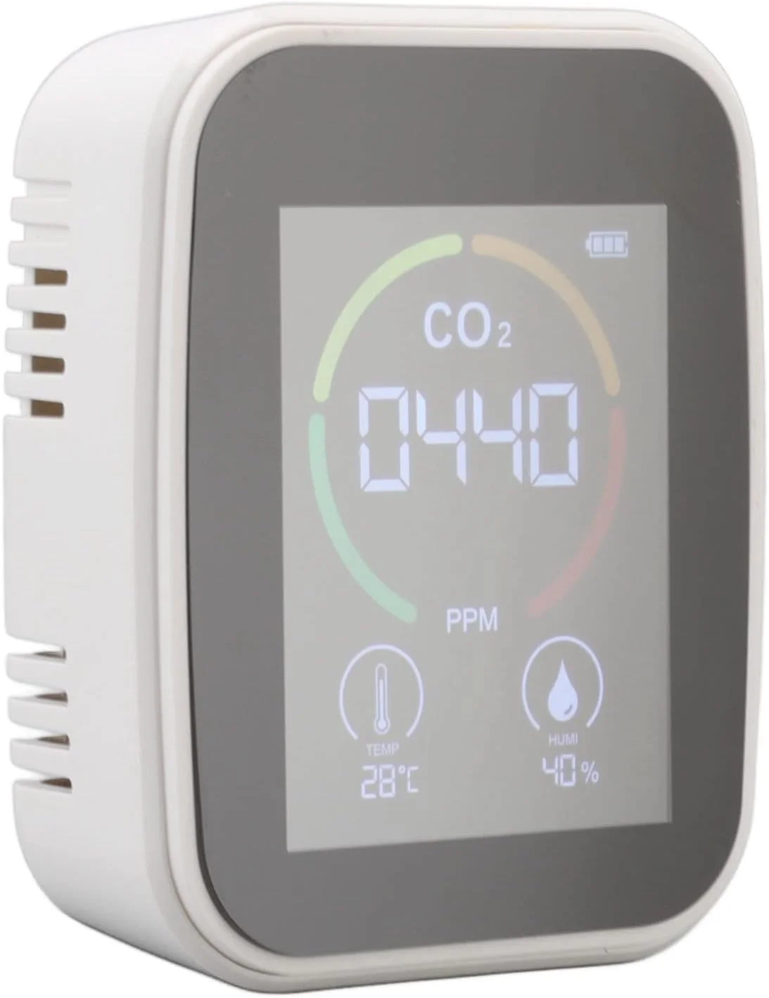 مانیتور CO2 با دقت خوب، مصرف کم، سنسور TVOC 240x240P، مانیتور کیفیت هوای داخلی (سفید)