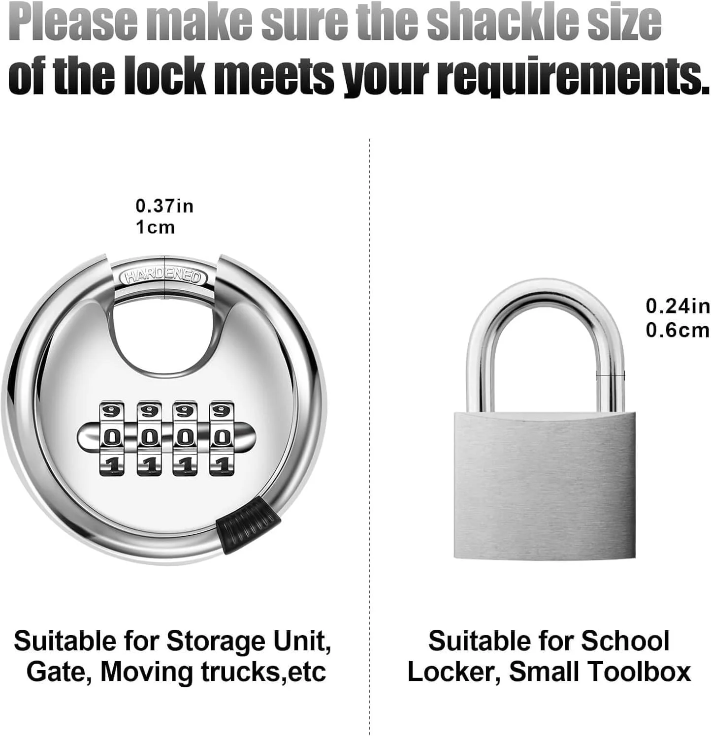 قفل ترکیبی گرد، 1 عدد قفل دیسکی ترکیبی غیرقابل برش، قفل ضد آب بیرونی برای کمدهای باشگاه مدرسه، قفل ترکیبی دیسکی 3/8 اینچی برای گاراژها، حصارها، دروازه