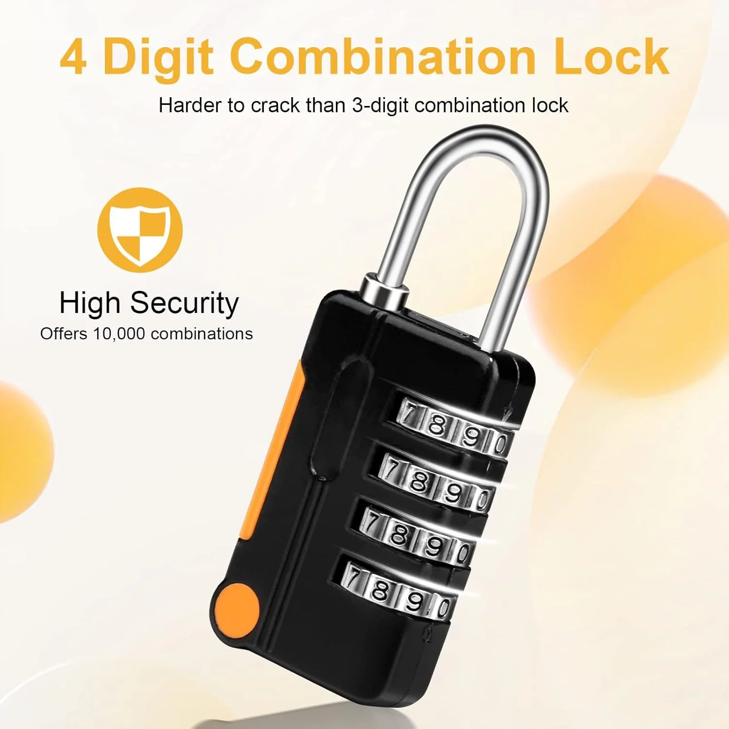 قفل های ترکیبی، قفل چمدان، بسته 2 عددی قفل های کوچک ضد آب، قفل های امنیتی 4 رقمی برای کمدهای مدرسه، باشگاه، دروازه، سوله، جعبه ابزار، حصارها