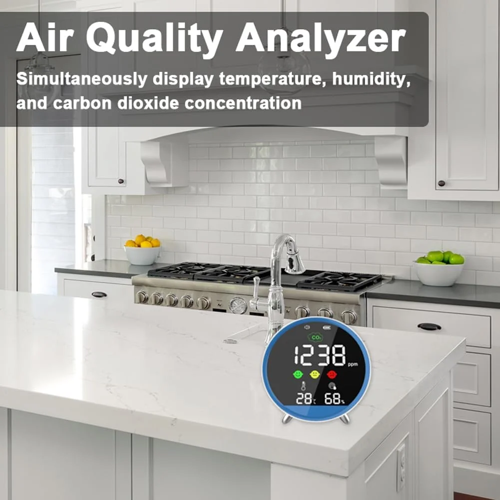 آنالایزر کیفیت هوا OUNA، ردیاب CO2 قابل حمل داخلی ترموهیگرومتر چند منظوره خانگی ردیاب هوای دیجیتال آنالایزر هوشمند کیفیت هوا مانیتور آلودگی هوای خانگی آنالایزر کیفیت هوا OUNA، ردیاب CO2 قابل حمل داخلی ترموهیگرومتر چند منظوره خانگی ردیاب هوای دیجیتال آنالایزر هوشمند کیفیت هوا مانیتور آلودگی هوای خانگی