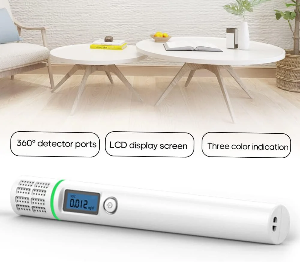 دستگاه تشخیص فرمالدهید (HCHO) قابل حمل OUNA با صفحه نمایش LCD و سنسور TVOC با دقت بالا