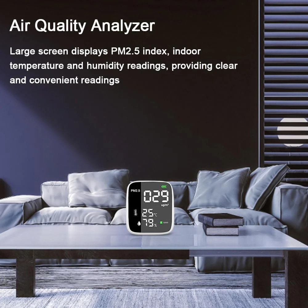 آنالیزور کیفیت هوای داخلی OUNA، آشکارساز قابل حمل PM2.5 با قابلیت شارژ USB، ترموهیگرومتر چند منظوره، آشکارساز هوای خانگی، مانیتور آلودگی هوای داخلی آنالیزور کیفیت هوای داخلی OUNA، آشکارساز قابل حمل PM2.5 با قابلیت شارژ USB، ترموهیگرومتر چند منظوره، آشکارساز هوای خانگی، مانیتور آلودگی هوای داخلی