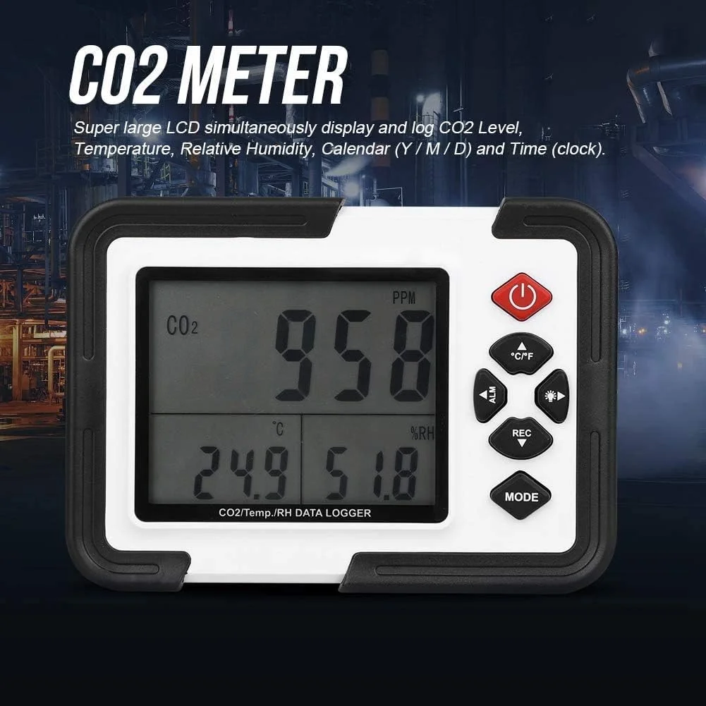 دستگاه تست CO2 دیجیتال SVASTY، مانیتور CO2، ردیاب CO2، مانیتور کیفیت هوا، دما و رطوبت نسبی، با دوام دستگاه تست CO2 دیجیتال SVASTY، مانیتور CO2، ردیاب CO2، مانیتور کیفیت هوا، دما و رطوبت نسبی، با دوام