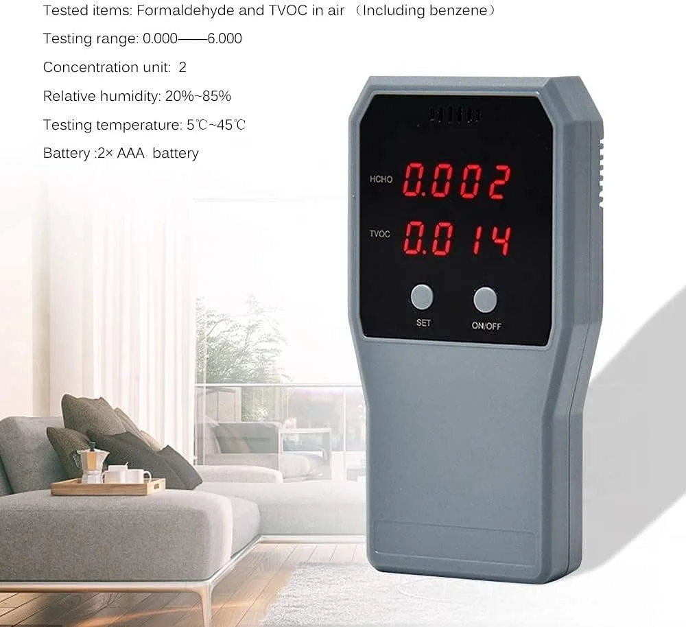 دستگاه سنجش کیفیت هوا ZXM، مانیتور CO2، دستگاه تشخیص فرمالدئید، دستگاه سنجش آلودگی، تستر HCHO TVOC داخلی