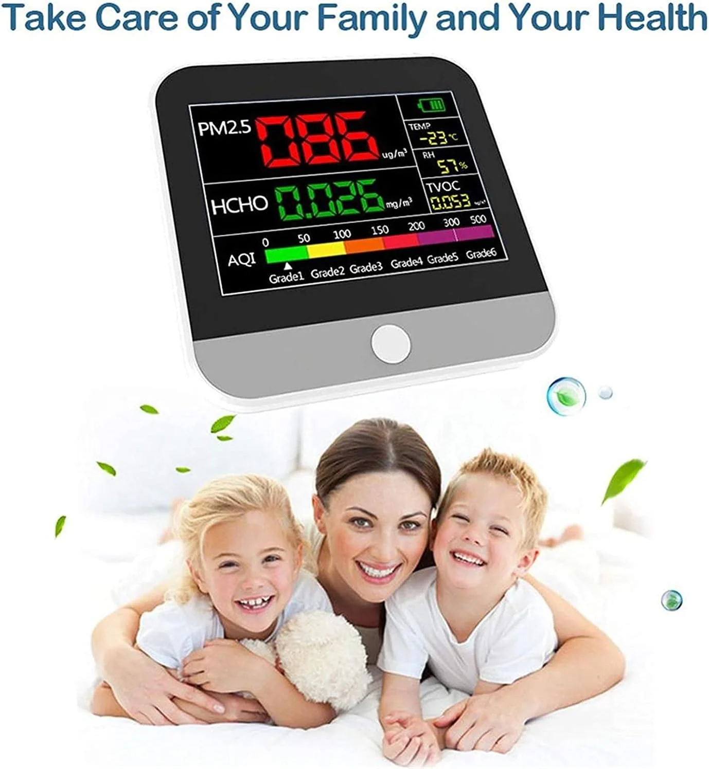 دستگاه سنجش کیفیت هوای قابل حمل ZXM، آنالیزور گاز آلودگی هوا، تستر و آشکارساز PM2.5 فرمالدئید (HCHO) TVOC