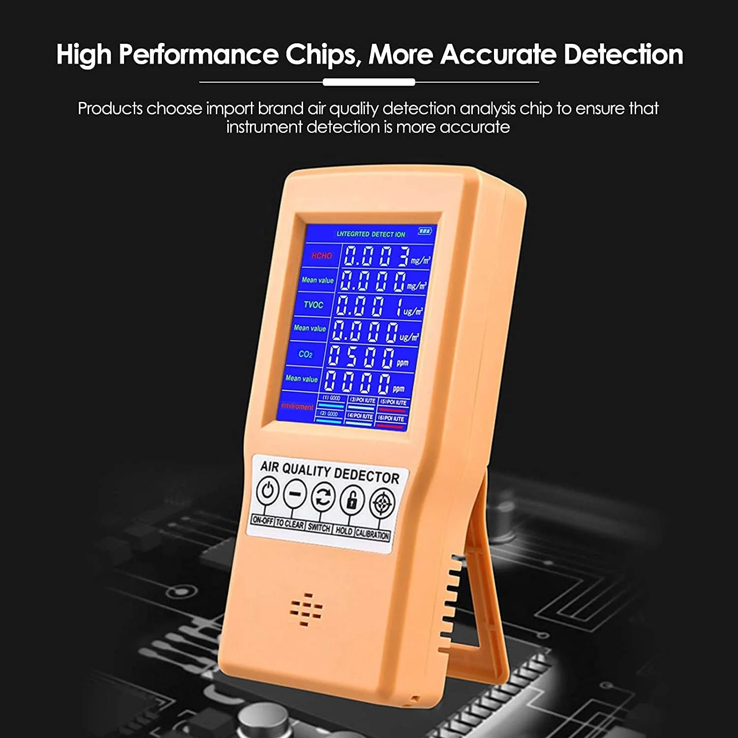 دستگاه سنجش کیفیت هوا ZXM قابل شارژ CO2 فرمالدهید (HCHO) TVOC آشکارساز چند منظوره کیفیت هوا (اندازه: نارنجی) دستگاه سنجش کیفیت هوا ZXM قابل شارژ CO2 فرمالدهید (HCHO) TVOC آشکارساز چند منظوره کیفیت هوا (اندازه: نارنجی)