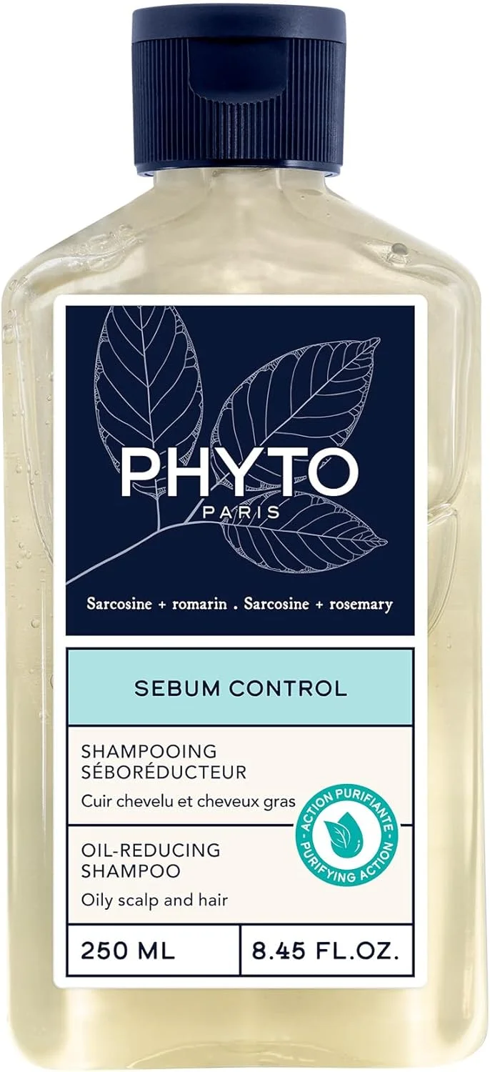 شامپو تنظیم کننده چربی مو فیتو - درمان پاک کننده پوست سر برای موهای چرب، تنظیم کننده سبوم، حاوی سارکوزین و رزماری - 250 میلی لیتر، بدون سیلیکون
