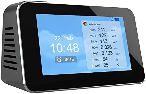 دستگاه سنجش کیفیت هوا ZXM با سنسور مستقل 12 در 1 TVOC/PM2.5/PM10/HCHO/آنالیزور ذرات گرد و غبار برای داخل و خارج از خانه