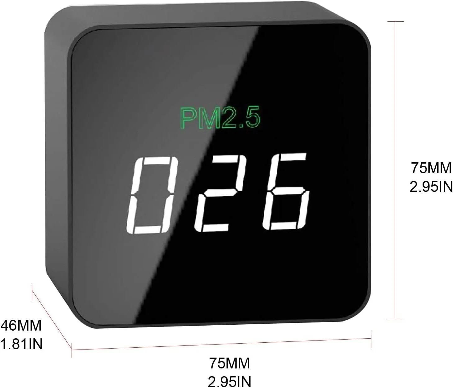 دستگاه تشخیص کیفیت هوای قابل حمل ZXM، فیلتر فرمالدئید TVOC HCHO، نمایشگر OLED با داده های دقیق و بلادرنگ برای خانه، اتاق خواب، دفتر، خودرو