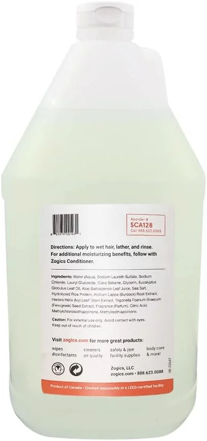 شامپو Zogics، شامپو با رایحه مرکبات + آلوئه ورا (4 گالن/جعبه)