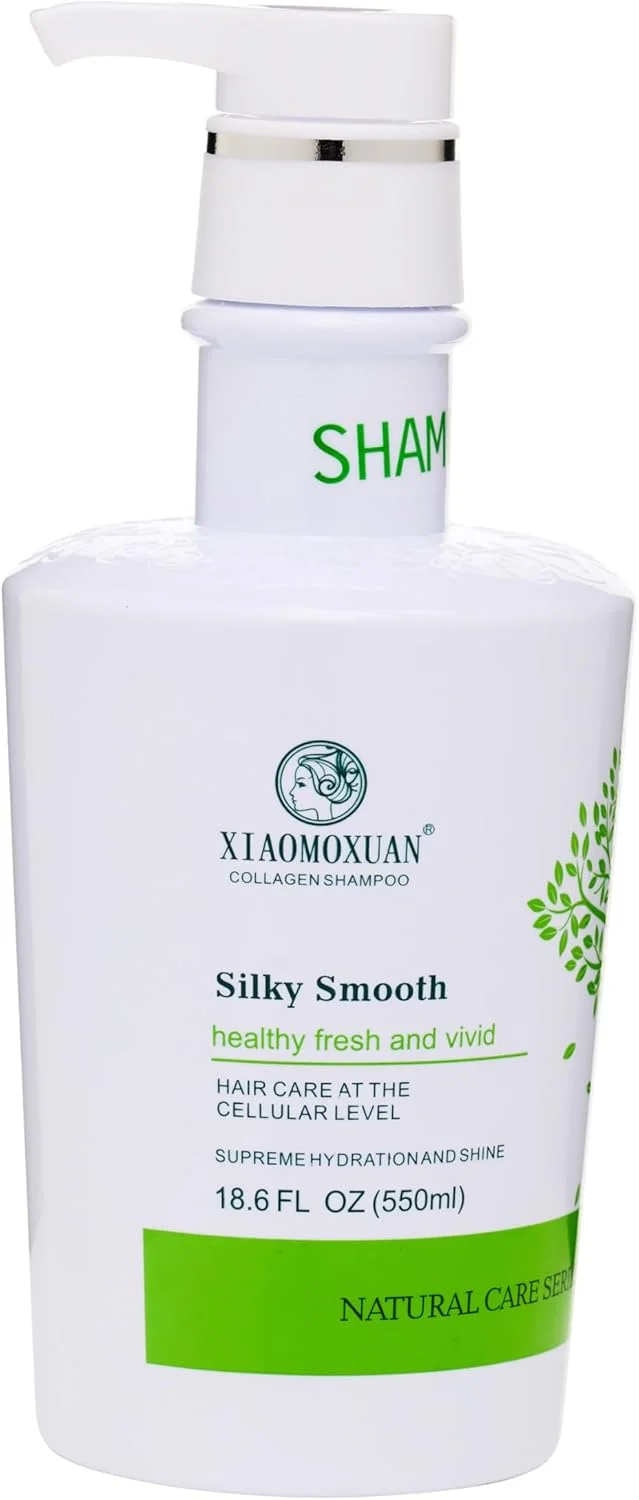 شامپو روغن درخت چای ارگانیک Xiaomoxuan - مرطوب کننده برای موهای خشک، درمان پوست سر، بدون سولفات - پیوند کلاژن برای پوست سر چرب و انتهای مو