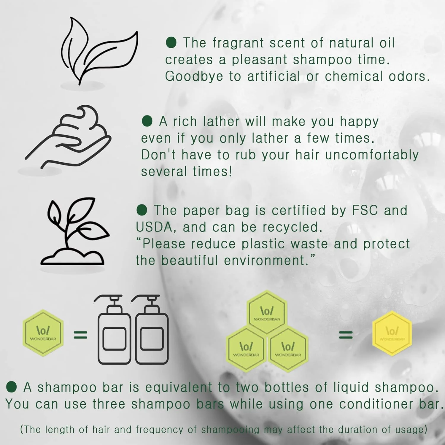 [واندربار] شامپو بار ضد شوره سر و موی چرب – گیاهی، متعادل با pH، سازگار با محیط زیست، بسته بندی 100% بدون پلاستیک برای محیط زیست (رزماری)