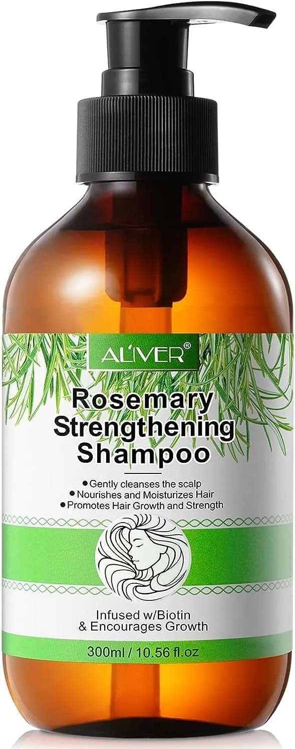 شامپو و نرم کننده بیوتین رزماری و نعناع ALIVER و ماسک موی رزماری برای رشد مو، 300 میلی لیتر، مرطوب کننده، تقویت کننده و ضخیم کننده مو، ضد شوره