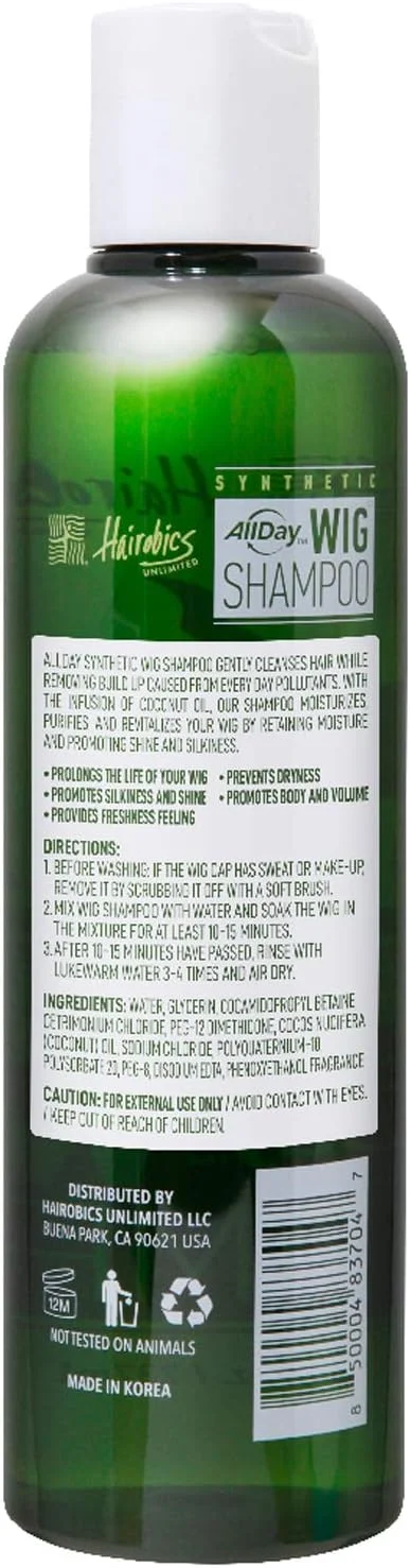 شامپو کلاه گیس مصنوعی AllDay Locks | احیا کننده و طراوت بخش | تمیز کننده و افزایش طول عمر کلاه گیس و تکه های مو | احساس نرمی و تازگی، رایحه انگور | 236 میلی لیتر شامپو کلاه گیس مصنوعی AllDay Locks | احیا کننده و طراوت بخش | تمیز کننده و افزایش طول عمر کلاه گیس و تکه های مو | احساس نرمی و تازگی، رایحه انگور | 236 میلی لیتر