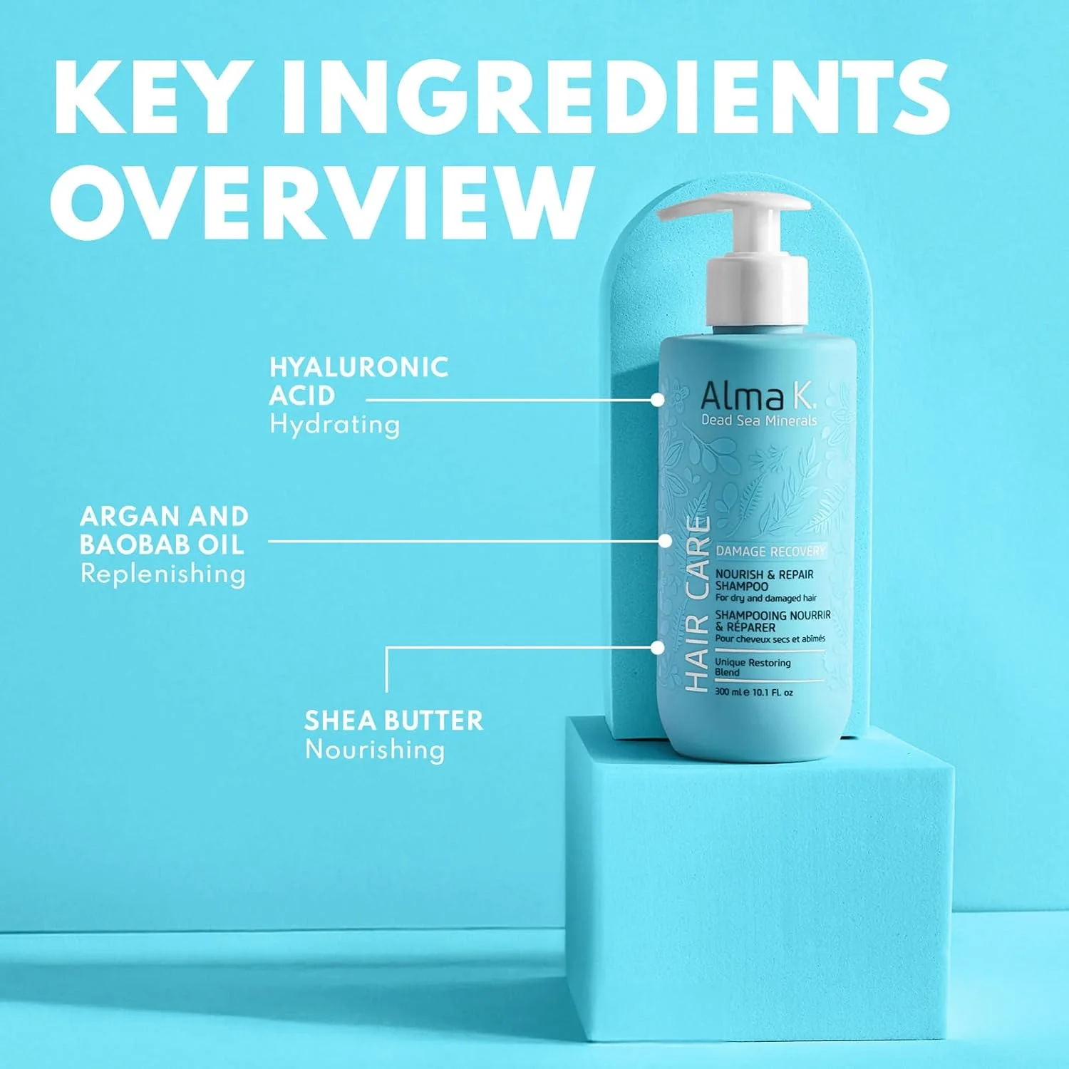 شامپو مغذی و ترمیم کننده مو آلما کی - شامپو مرطوب کننده برای زنان - شامپو رشد مو - شامپو آبرسان حاوی روغن آرگان و شی باتر - 300 میلی لیتر شامپو مغذی و ترمیم کننده مو آلما کی - شامپو مرطوب کننده برای زنان - شامپو رشد مو - شامپو آبرسان حاوی روغن آرگان و شی باتر - 300 میلی لیتر