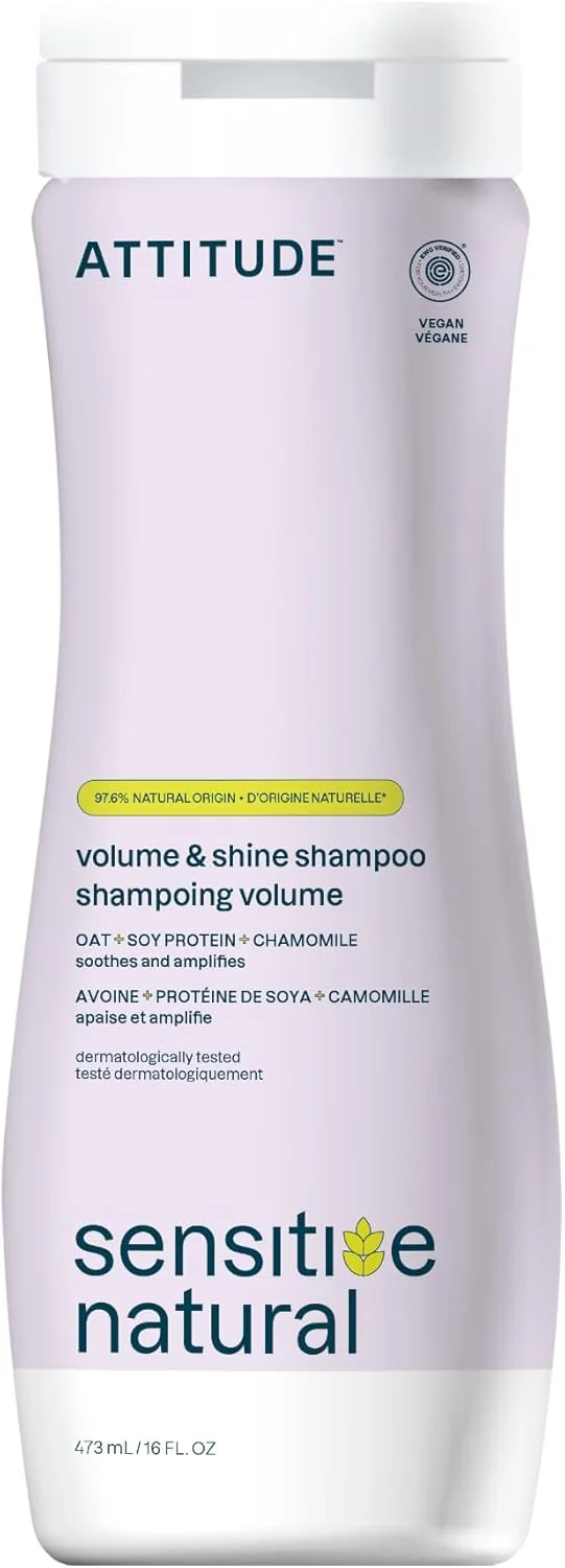 شامپو حجم دهنده و تسکین دهنده موهای معمولی Attitude حاوی عصاره بابونه، ۴۷۳ میلی لیتر شامپو حجم دهنده و تسکین دهنده موهای معمولی Attitude حاوی عصاره بابونه، ۴۷۳ میلی لیتر