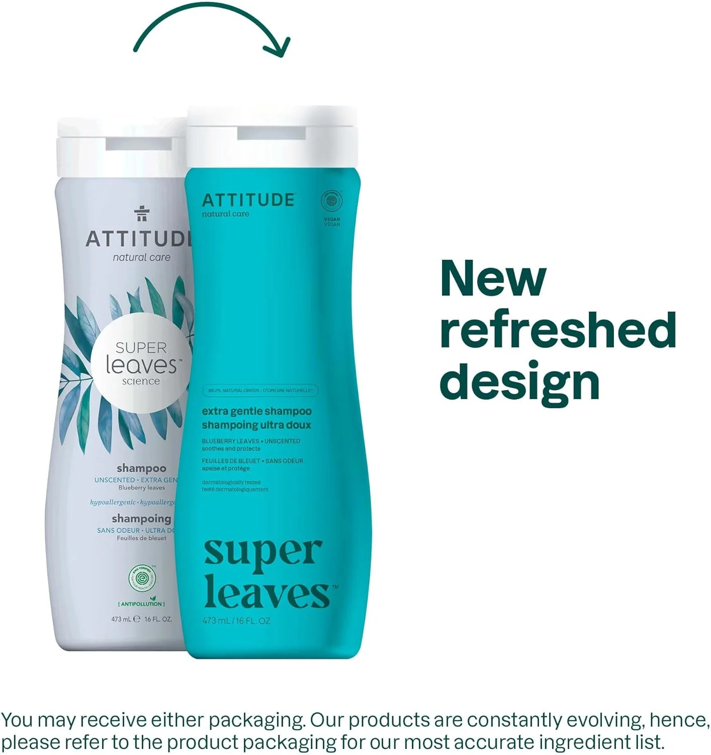 شامپو مو ATTITUDE، دارای گواهی EWG، مواد تشکیل دهنده گیاهی و معدنی، محصولات زیبایی و مراقبت شخصی وگان و بدون تست حیوانی، بدون عطر، 473 میلی لیتر شامپو مو ATTITUDE، دارای گواهی EWG، مواد تشکیل دهنده گیاهی و معدنی، محصولات زیبایی و مراقبت شخصی وگان و بدون تست حیوانی، بدون عطر، 473 میلی لیتر