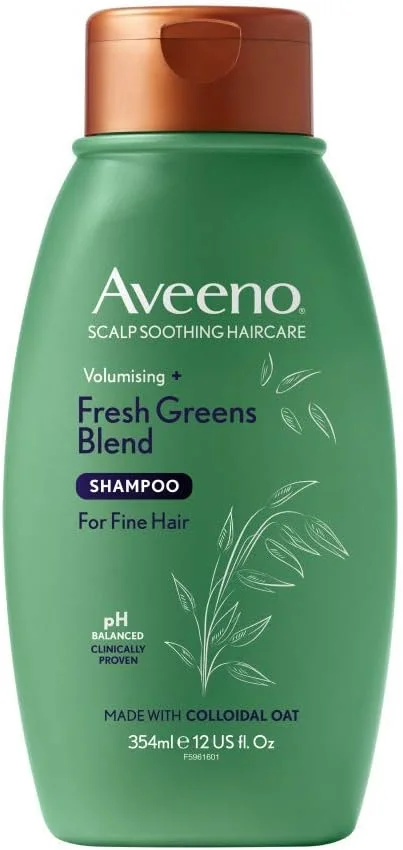 شامپو حجم دهنده موهای نازک Aveeno Scalp Soothing Haircare با رایحه سبزیجات تازه، 354 میلی لیتر شامپو حجم دهنده موهای نازک Aveeno Scalp Soothing Haircare با رایحه سبزیجات تازه، 354 میلی لیتر