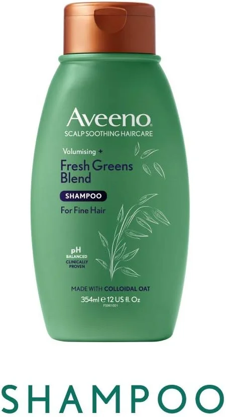 شامپو حجم دهنده موهای نازک Aveeno Scalp Soothing Haircare با رایحه سبزیجات تازه، 354 میلی لیتر شامپو حجم دهنده موهای نازک Aveeno Scalp Soothing Haircare با رایحه سبزیجات تازه، 354 میلی لیتر