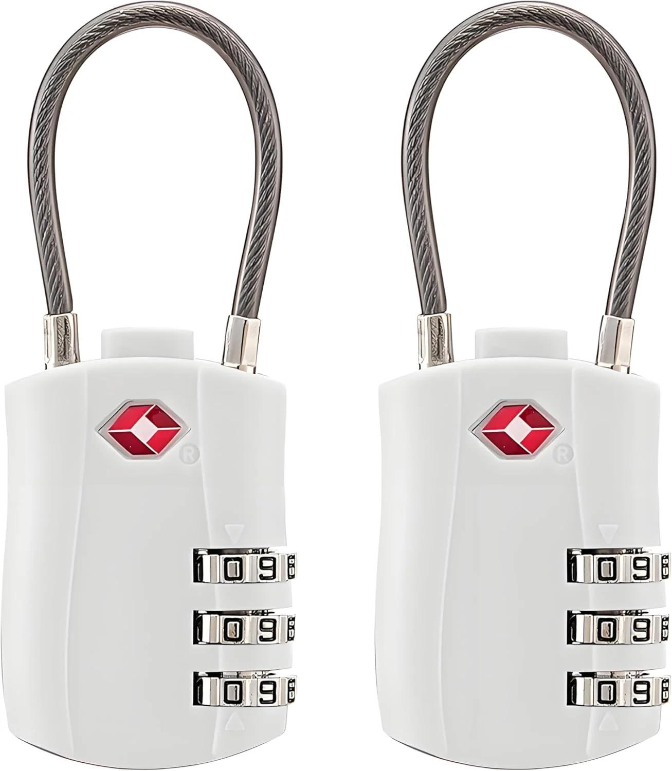 قفل چمدان LBOYLOVE®، قفل تایید شده TSA، قفل امنیتی آلیاژ روی، قفل ترکیبی 3 شماره ای مسافرتی برای چمدان، کیف، کوله پشتی، کیف لپ تاپ، 2 عدد (سفید) قفل چمدان LBOYLOVE®، قفل تایید شده TSA، قفل امنیتی آلیاژ روی، قفل ترکیبی 3 شماره ای مسافرتی برای چمدان، کیف، کوله پشتی، کیف لپ تاپ، 2 عدد (سفید)