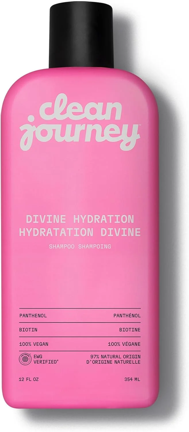 شامپو آبرسان موی کلین جورنی Divine Hydration، دارای گواهینامه EWG، غنی شده با پانتنول و بیوتین، برای موهای خشک و شکننده، مواد اولیه تمیز، وگان، رایحه استوایی، 355 میلی لیتر شامپو آبرسان موی کلین جورنی Divine Hydration، دارای گواهینامه EWG، غنی شده با پانتنول و بیوتین، برای موهای خشک و شکننده، مواد اولیه تمیز، وگان، رایحه استوایی، 355 میلی لیتر